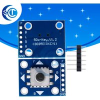 5Way Navigation Button Module with 5D Joystick, Mechanical Tactile Switch for Arduino/STM32, DIY Robotics/Game Controller