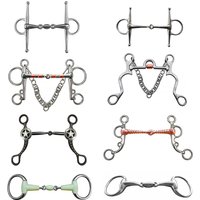 Equestrian Horse Mouth Bit Snaffle Gag Bite Horse Training Riding Harness Supplies