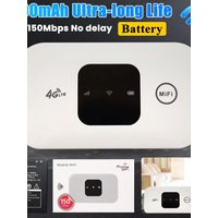 Portable 4G LTE Mobile Hotspot Router SIM Card Slot 150Mbps 2100mAh Battery Pocket WiFi for Travel Home Office Outdoor