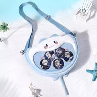 Harajuku Plush Blue Ita Bag Crossbody Bags For Women Sweet Transparent Messenger Bag Purse Hot Girls Kawaii Handbag Aesthetic