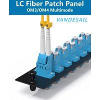 VANDESAIL Fiber Single Mode LC Fiber Patch Panel, Fiber Optics LC Patch Panel