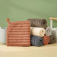 5 Pcs Striped Small Towels Microfiber Face Towel Quick Dry Hand Towel Absorbent Cleaning Cloth for Home Travel Camping Kitchen