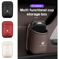 For LEAPMOTOR Zero Run t03 2022 C11 S01 C01 C10 C16 Car Water Cup Storage Box PU Leather Car Seat Back/Door Side Drinks Holder