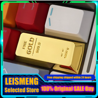 Custom Keycap Gold Bar Theme Cherry Profile Mechanical Keyboard Zinc Alloy Keycap Tablet Laptop Gaming Keyboard Accessories Gift