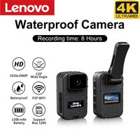 Lenovo 4K Waterproof Sports Camera 12MP 8 Hour Recording 0.98 Inch Screen Helmet Mount Cycling Diving Motorcycle Action Cam New