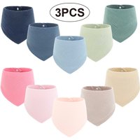3Pcs Baby Bibs Set Muslin Infant Saliva Towels for Girls Boys Soft Cotton Toddler Apron Kids Accessories Newborn Gift