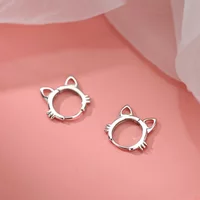 925 Sterling Silver Hot Sale Cat hoop Earrings Simple Temperament Exquisite Hot Semale Sexy Jewelry Gift