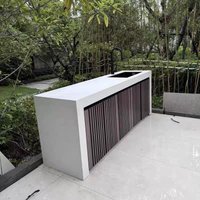 Slate outdoor operation console, storage cabinet, island washbasin, outdoor courtyard pool, island basin, aluminum alloy integra