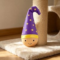 Wobble Cat Toy Wooden Interactive Wobble Fun Teaser Indoor Cat Toys for Home Indoor Outdoor Play Training Exercise Hunting