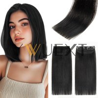 Black Mini Clip In One Piece Hair Pad On Both Sides Real Natural Human Hair Remy for Women Clips in Human Hair Extensions