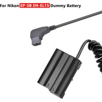 D-tap Adapter Cable to EP-5B DC Coupler EN-EL15 Dummy Battery for Nikon D500 D600 D750 D7100 D7200 D7500 D800 D800E, D850 D810