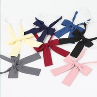 Flat Bow Tie Uniform School Uniform Accessories College Style Bow Tie Solid Color Daily Casual Versatile Personalized Bow Tie
