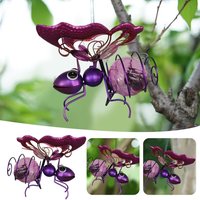 Solar Iron Insect Statue With LED Fairy Light Outdoor Waterproof Hanging Tree Ornament For Yard Garden Fence Art Decoration