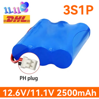 3S1P 12.6V 2500mAh 18650 Lithium-ion Battery Pack 11.1v Li Ion Battery for Backup Power Ups CCTV Camerar 12v Battery Packs