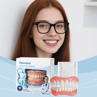 Denture Cosmetic KitNatural Teeth Veneers, Enhance Smile Aesthetics, Comfortable Material, Portable False Teeth