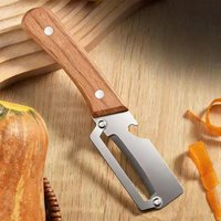 Fruit Vegetable Peeler Wooden Handle Food Peeler With Bottle Opener Household Tomato Slicer For Home Cooking Vegetable Fruit