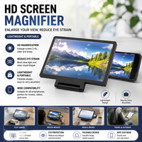 Mobile Phone Screen Amplifier 3D Magnifying Glass Stand Easy TV Viewing Orientation Full-Screen Mobile Phone Magnification