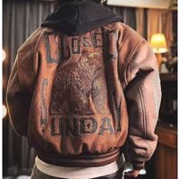 2026 New Trendy Embroidered Baseball Jacket American Y2k High Street Jacket Winter Thick Loose Retro Casual Hip-Hop Jacket Men