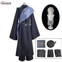 Black Butler Under Taker Cosplay Costume Wig Kuroshitsuji Undertaker Adult Halloween Party Outfits with Hat