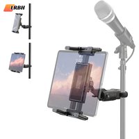 Microphone Music Stand Tablet Holder for iPad and Smartphone for Shee Music Fits Devices from Screen Size 4.7 to 12.9 Inches