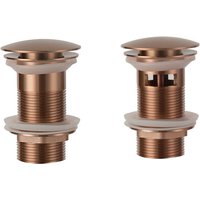 Brushed Rose Gold Bathroom Basin Sink Pop Up Drain Waste Stopper Bathroom Faucet Accessories
