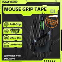 1 Pack TALONGAMES Mouse Grip Tape for Razer Basilisk V3 PRO Wireless Mouse Gamer, Palm Sweat Absorption Anti Slip Grip, Cut to F