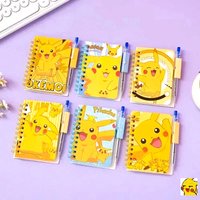 Pokemon Pikachu Notebook with Pen 6Pcs Stationery Set Cute Diary Journal School Supplies Gift Box for Girls Kids