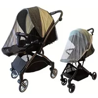 Full-cover Baby Stroller Mosquito Net Cover Sunshade Windshield Mesh Gauze Curtain Trolley Mosquito Net Stretchable Mosquito Net