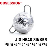 OBSESSION A020 3g-21g Fishing Cheburashka Sinker Fishing Accesories Jig Round Head Bullet Weight Soft Lure Connector Texas Group