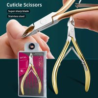1pc Golden Super Sharp Cuticle Scissors - Precision Manicure & Pedicure Tool for Dead Skin, Skin Grooming, Cuticle Nipper