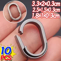 Creative Mini Titanium Key Ring Keychain Connection Buckle Super Light Titanium Quick Detachable Keychain Ring EDC Accessories