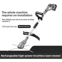 High Power Cordless Electric Lawn Mower Rechargeable Lithium Battery Backpack Weeder Farm Use Grass Cutting Weeding Machine