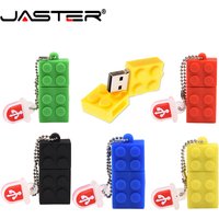 JASTER USB Flash Drives 2.0 Five Colors Silicone Building Block Model 64GB Pen Drive 32GB 16GB Memory Stick 128M 8GB 4GB 128GB