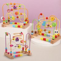 Montessori Maze Circles Around Beads Abacus Math Puzzle Early Learning Educational Wooden Toys For Children Kids