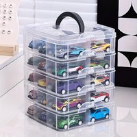 Transparent and minimalist toy storage box, dustproof and moisture-proof, jewelry, earrings, and portable storage box
