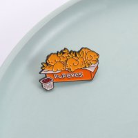 Classic Cartoon Figure Brooch Pins Cute PUPEYES Anime Puppy Fries Ketchup Enamel Lapel Pin Cosplay Accessory Jewelry Bag Hat Orn