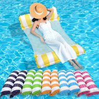 1 Packs Hammock Pool Floats Adults, Multi-Purpose Inflatable Pool Floats PVC Water Hammock Lounge Floaties