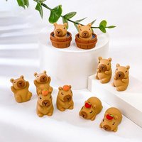 3D Capybara Figurines Capybara Party Favors Cute Animal DIY Ornament Supplies for Kids Capybara Home Decoration Ornament