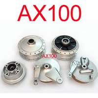 Motorcycle Wheel Hub Drum Brake Panel for Suzuki Haojue Jincheng AX100 A100 HJ100 Front/Rear Hub Cover With Brake Shoes Damper