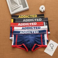 Men's underwear sexy low waist breathable ice mesh comfortable fashion boxers