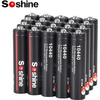 Soshine 3.7V 350mAh 10440 Lithium Batteries AAA 10440 Li-ion Rechargeable Battery 350mAh Battery for Recorder Game Console Toy