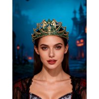 New Dark Style Heavy Embossed Spider Bat Crown Unique Personality Niche Design Party Hair Accessory