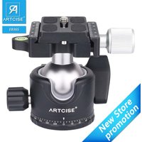 ARTCISE Tripod Head Camera Professional Low Profile Video Ball Head Mount Arca Swiss Plate Tripod Head for DSLR Tripod Monopod