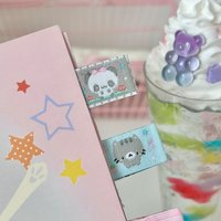 Kawaii Embroidery Stationery Sticker Label Index Tab Lucky Tag Label Sticker Scrapbooking Sticker Self Adhesive Card