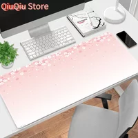 Office Mouse Pads Pink Sakura Gaming Mousepads Cherry Blossom Large Mousepad Gamer Rubber Mat Company Desk Pad For Gift
