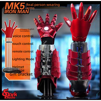 SP 1:1 Life-Size Wearable Iron Man MK5 Mech Arm - Voice-Activated, Touch & Remote Control Cosplay Model Gift Peripheral