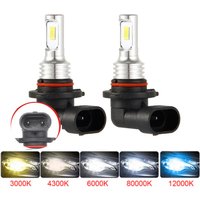 2Pcs Car HB3 LED Bulbs 9005 9006 Headlight Kit Fog Bulb Lamp Light 6000K White Automotive Fog Lights Turbo Mini Lamp Headlights