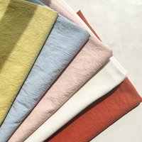 L100XW145CM Washed Cotton Crinkle Fabric Solid Color Chinese Style Spring Summer for Tang Suit Hanfu Kids Dress DIY Sewing