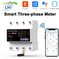 4P 100A Tuya WiFi trójfazowe inteligentne życie automatycznie zamykające się pod ogranicznik napięcia inteligentnym licznikiem przełącznik czasowy przerywacz