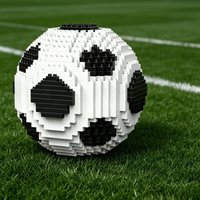 Sports Style Football Blocks, Hand Assembled Ornament, Home Desktop Decor
